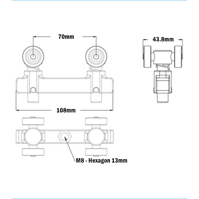 55-010-1 MODULAR SOLUTIONS DOOR PART TROLLEY DOOR KIT